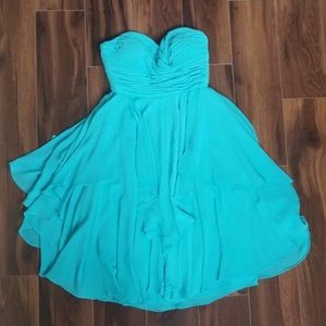 Watters Aqua Chiffon bridesmaids dress, Sz 4